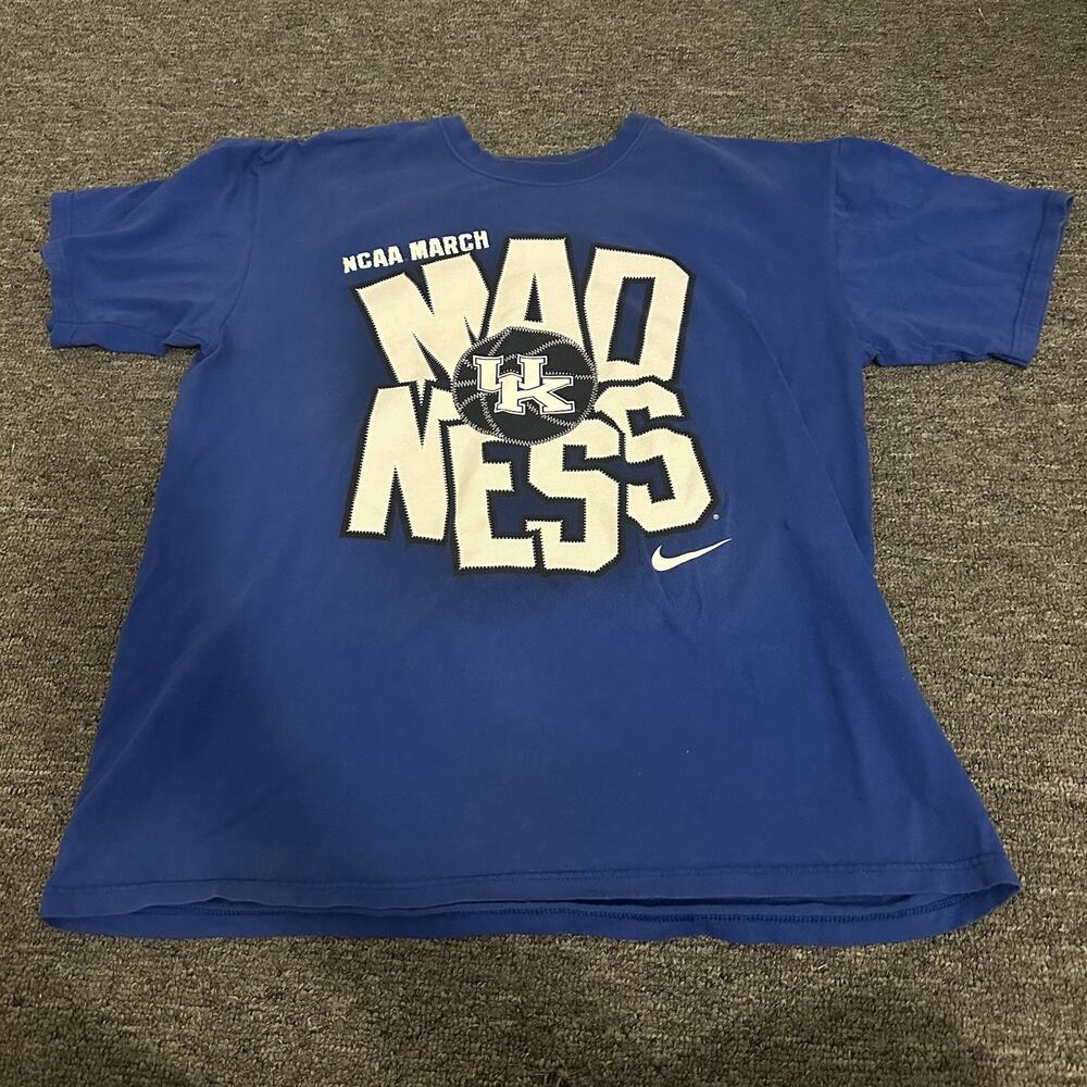 blue Nike University of Kentucky Wildcats March Madness graphic t-shirt Size L